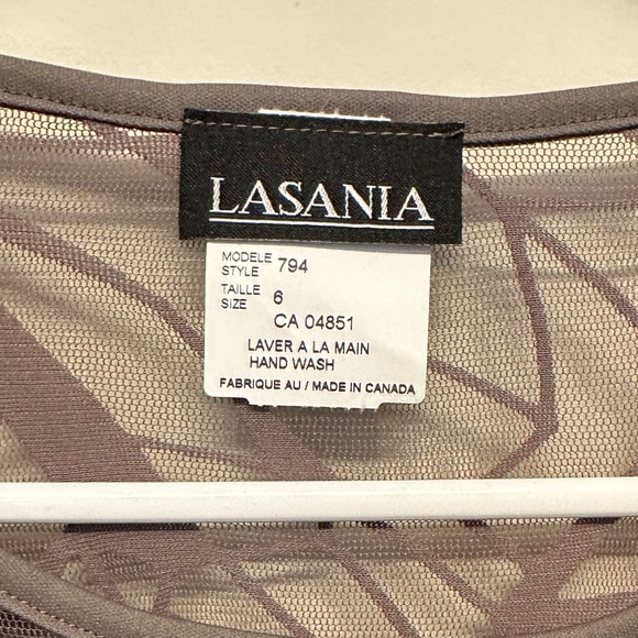 NWT Lasania Asymmetrical Gray Dress Size 6 - Picture 3 of 5